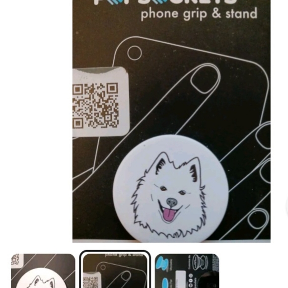 POP SOCKET American Eskimo dog grip/stand/holder cell phones & tablets NWT - Picture 2 of 3